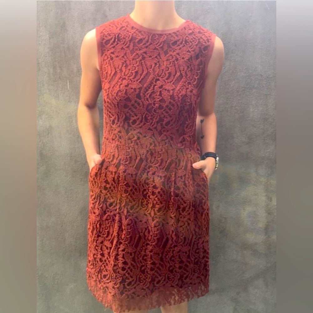 Nanette Lepore Burnt Orange Lace Dress
